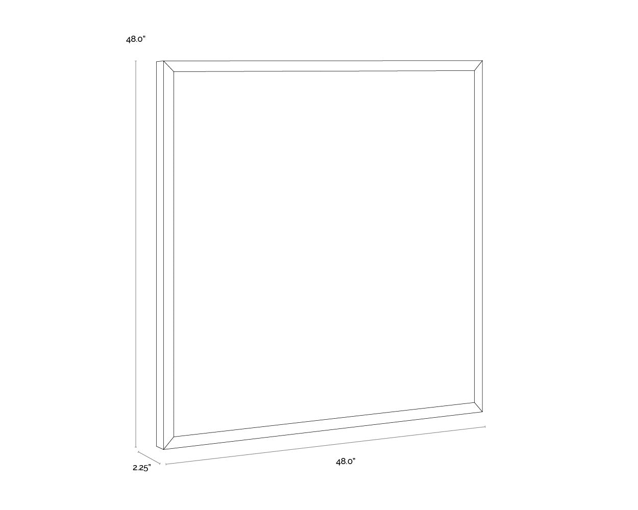 Canyon Dreams I - 48" X 48" - Black Floater Frame