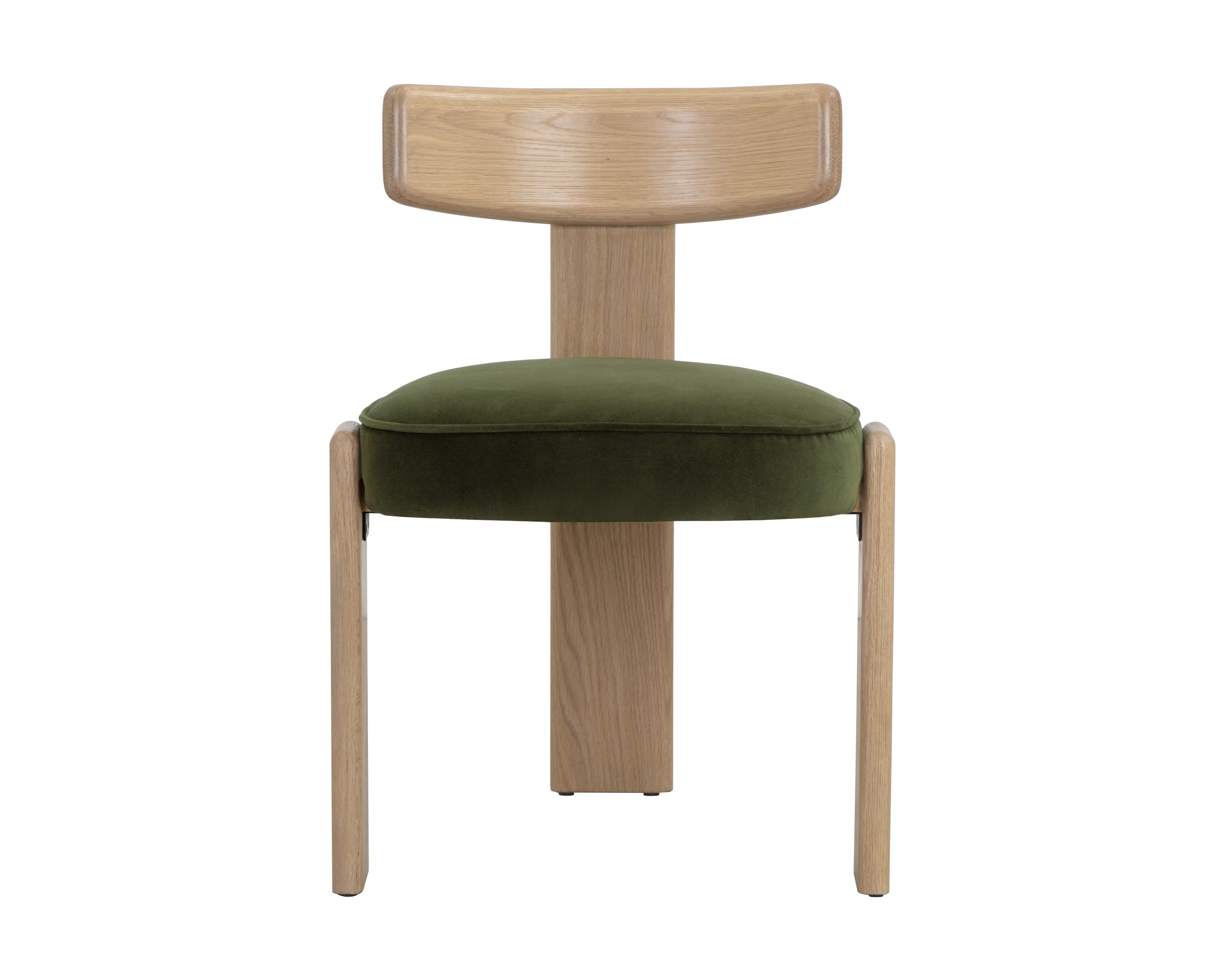 Horton Dining Chair - Rustic Oak - Forest Green