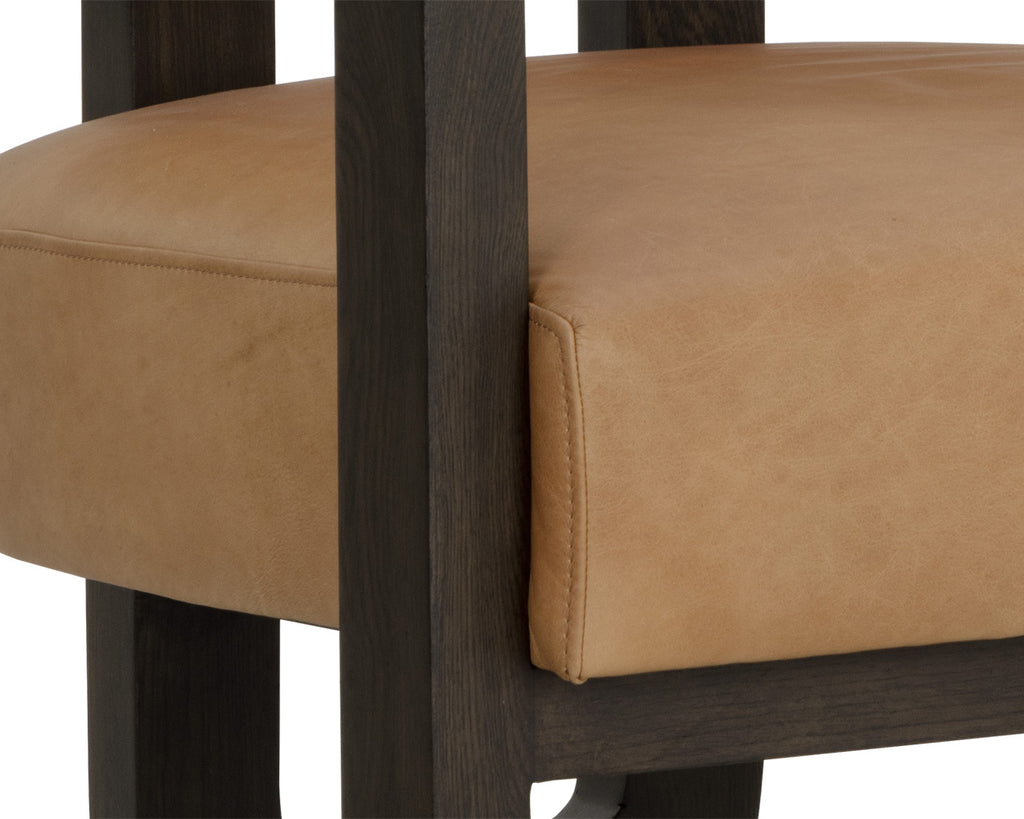 Madrone Lounge Chair - Brown - Ludlow Sesame Leather