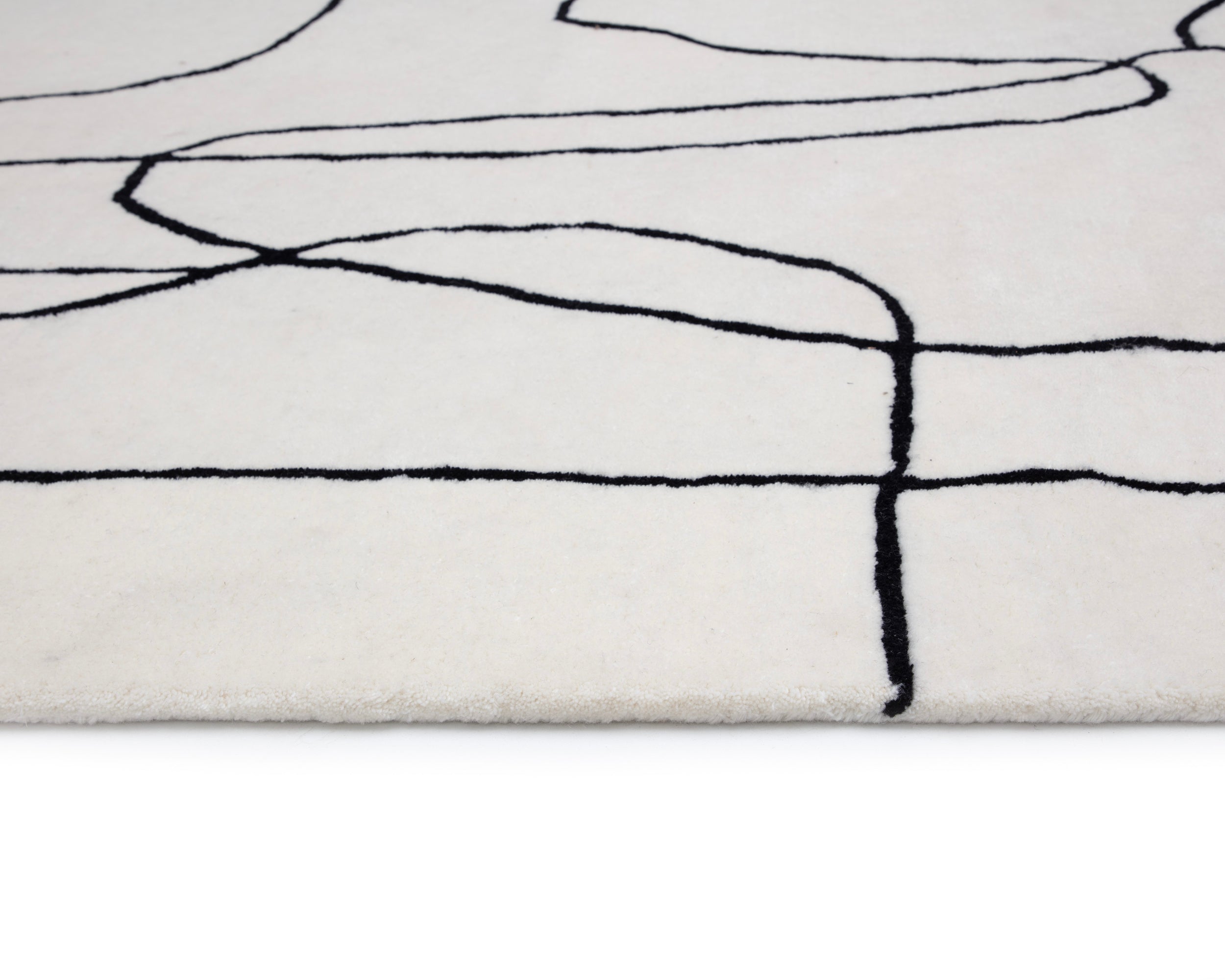 Tilda Hand-Tufted Rug - Ivory / Charcoal - 9' X 12'
