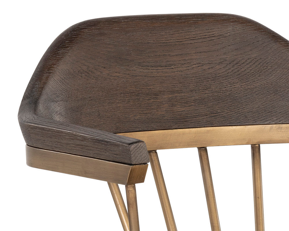 Demi Dining Armchair - Distressed Brown