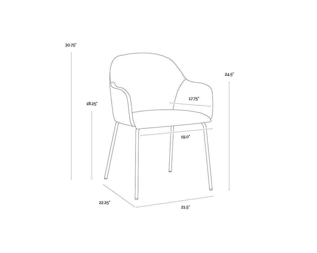 Hensley Dining Armchair - Dark Teal