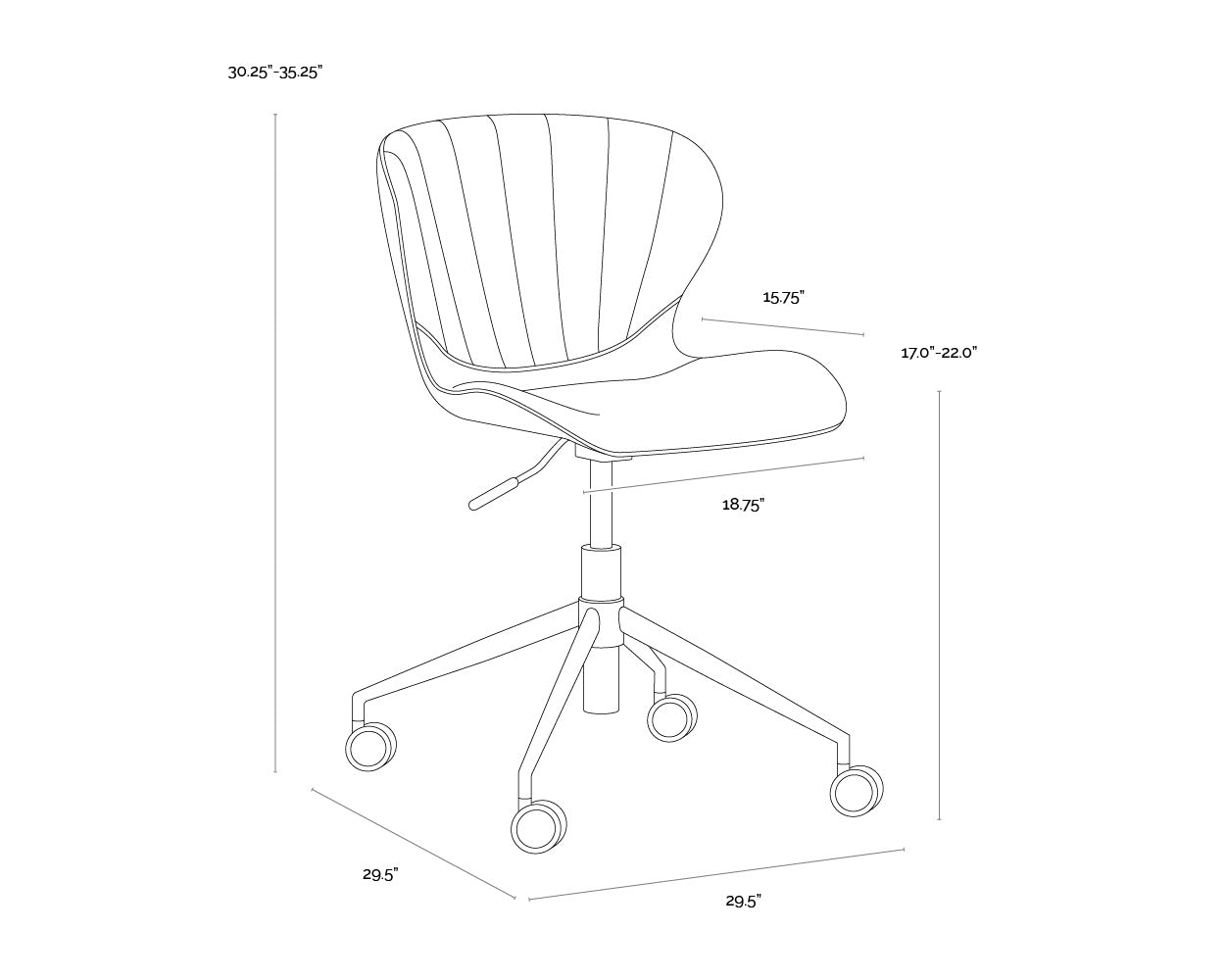 Arabella Office Chair - Bravo Portabella
