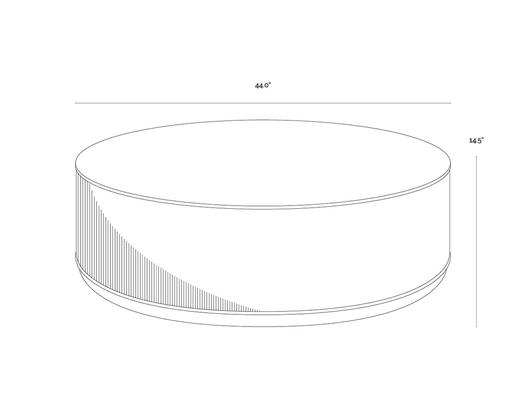 Kalla Coffee Table - Round - Charcoal