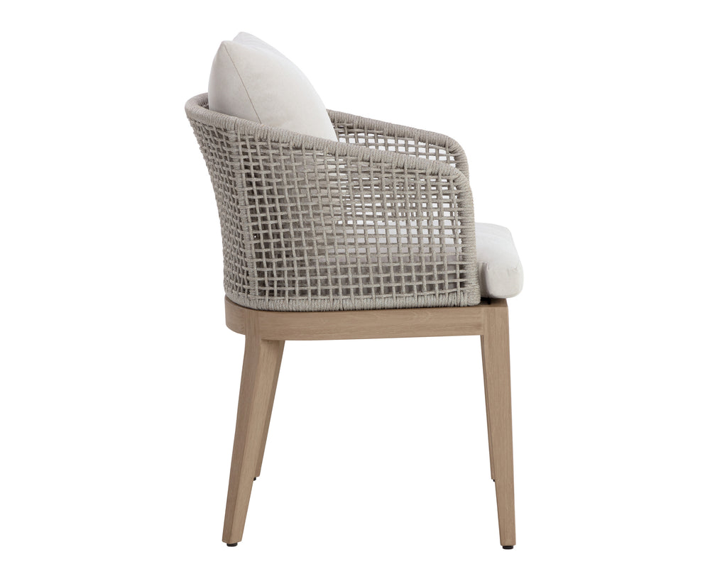 Capri Dining Armchair - Drift Brown - Palazzo Cream