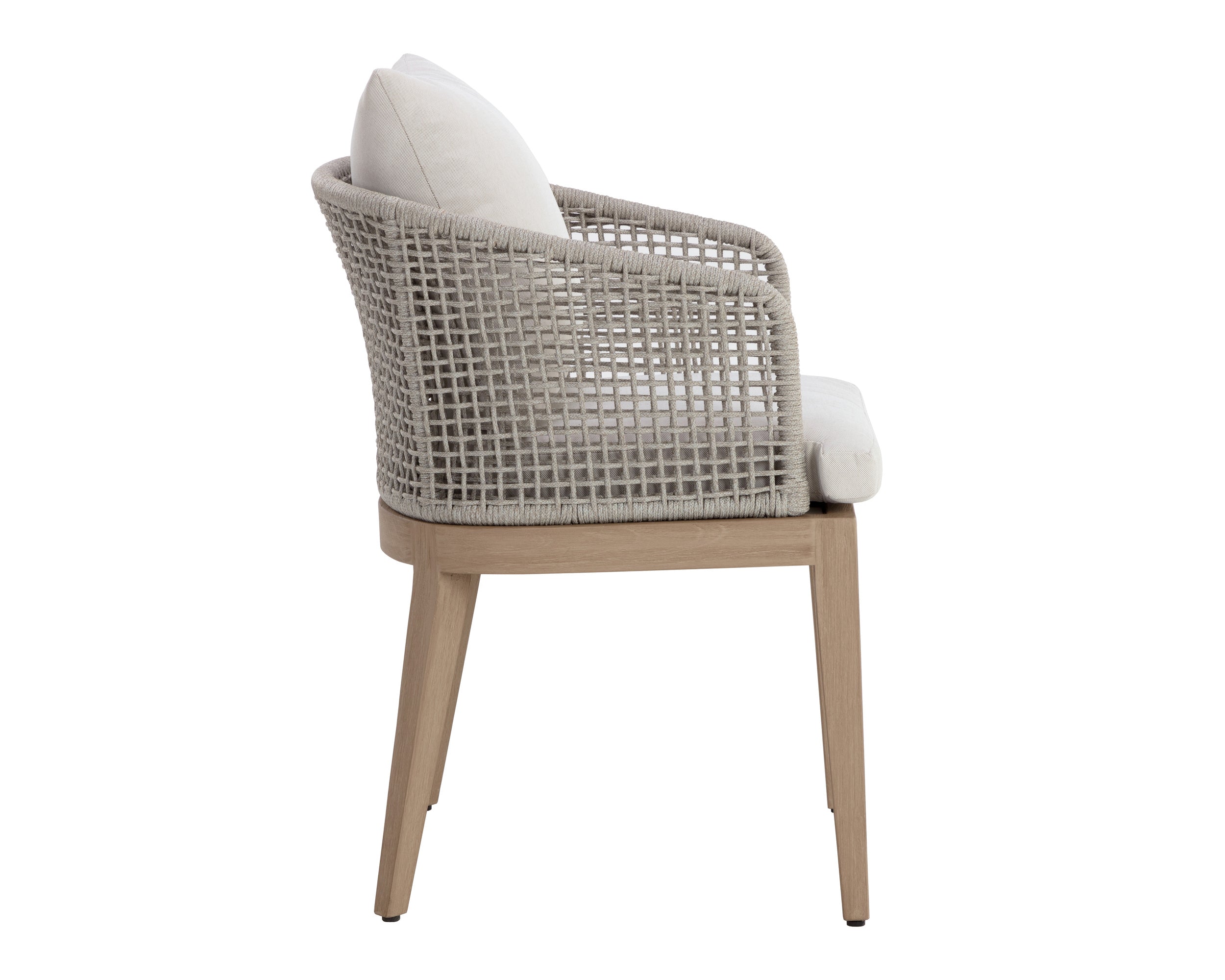 Capri Dining Armchair - Drift Brown - Palazzo Cream
