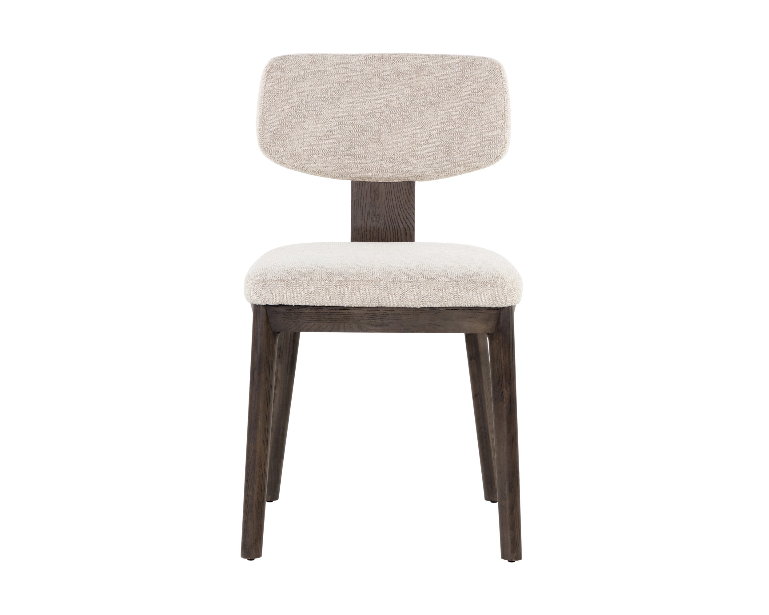 Rickett Dining Chair - Dark Brown - Dove Cream