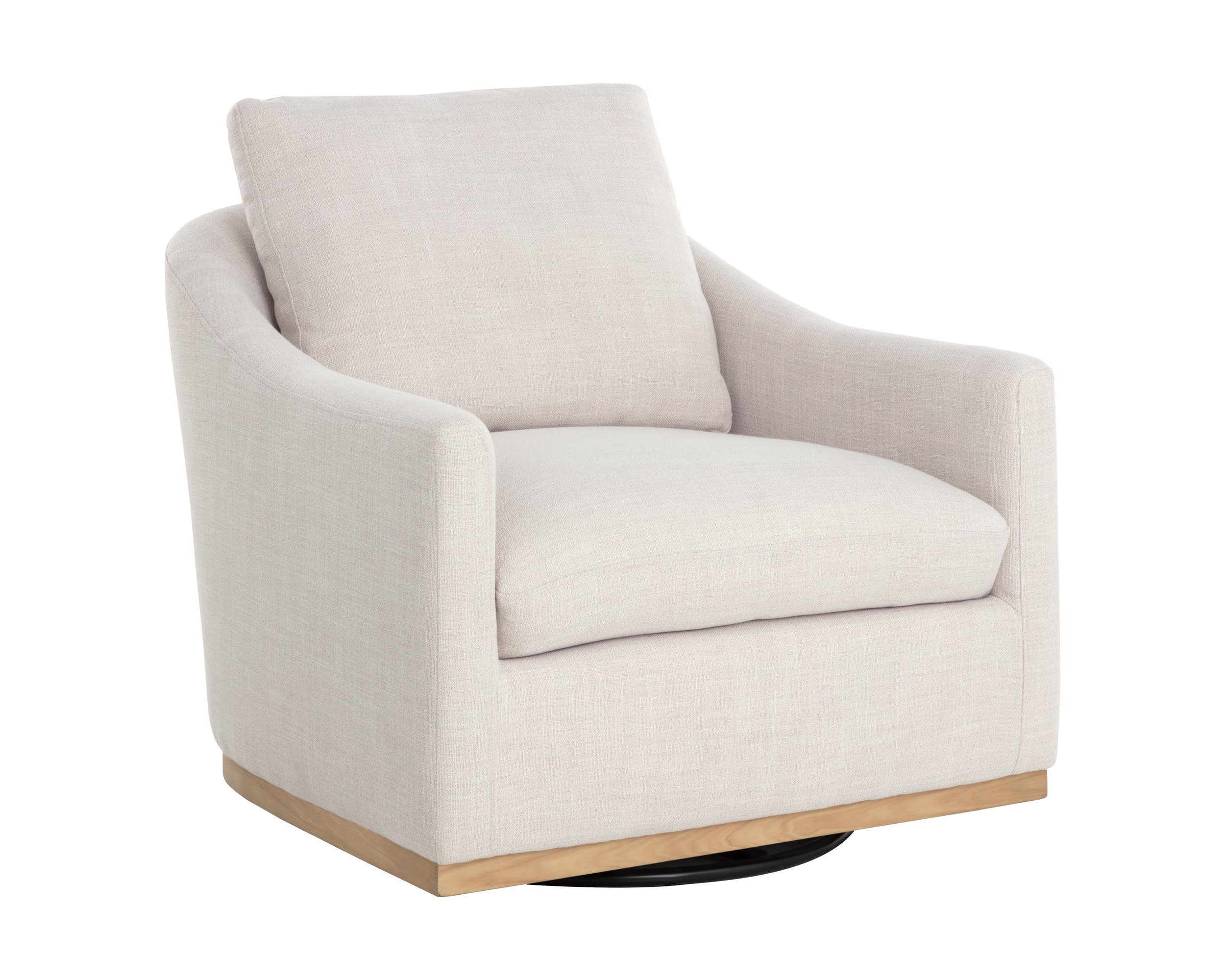 Corbin Swivel Lounge Chair - Effie Linen