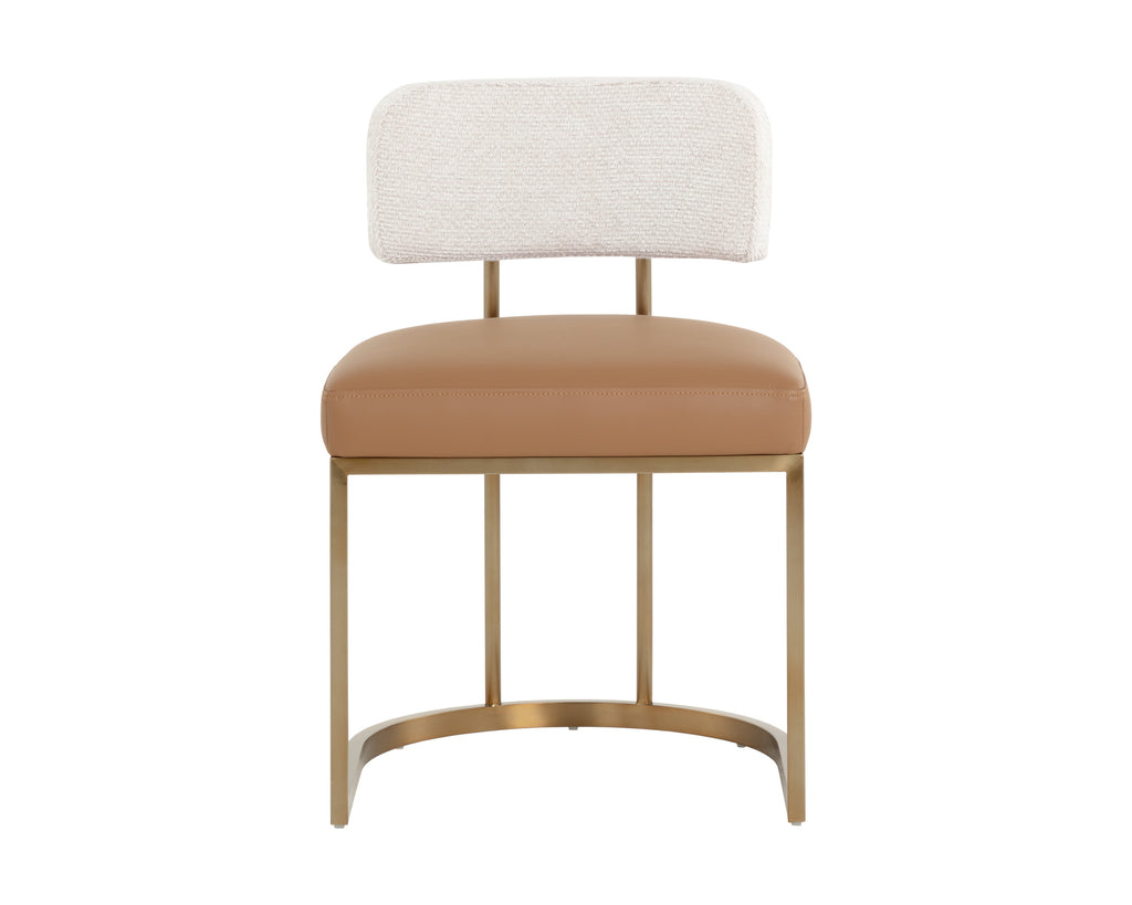 Larissa Dining Chair - Napa Cognac / Rhea Light Barley