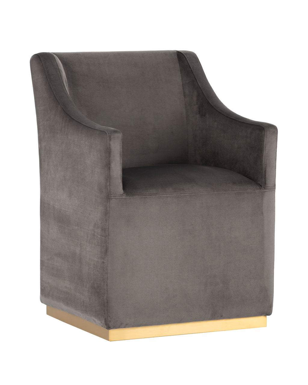 Zane Wheeled Dining Armchair - Piccolo Pebble