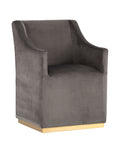 Zane Wheeled Dining Armchair - Piccolo Pebble