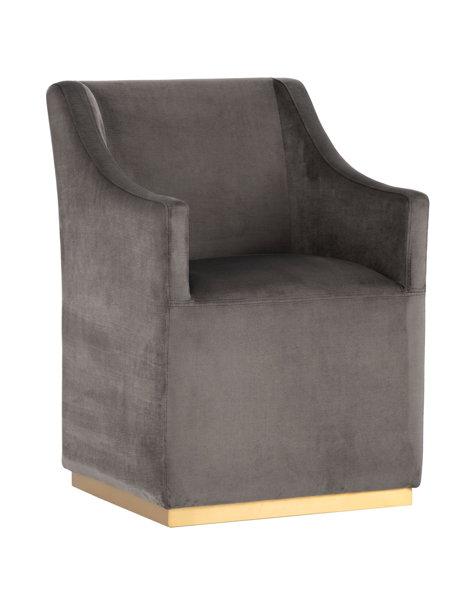 Zane Wheeled Dining Armchair - Piccolo Pebble