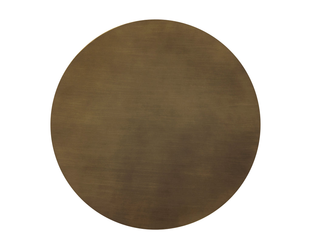 Diaz Coffee Table - Marble Look - Antique Brass