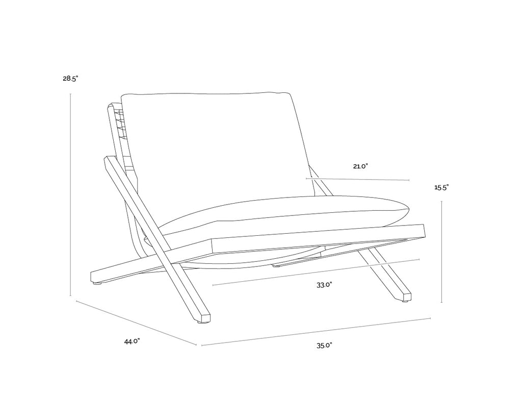 Bari Lounge Chair - Charcoal - Gracebay Grey