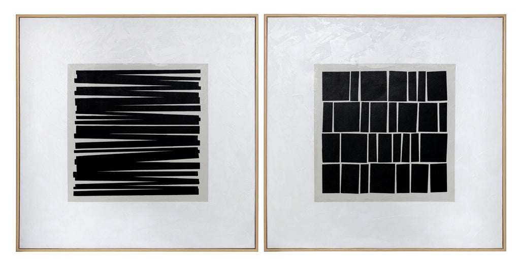Split Personality (Set Of 2) - 48" X 48" - Wood Floater Frame