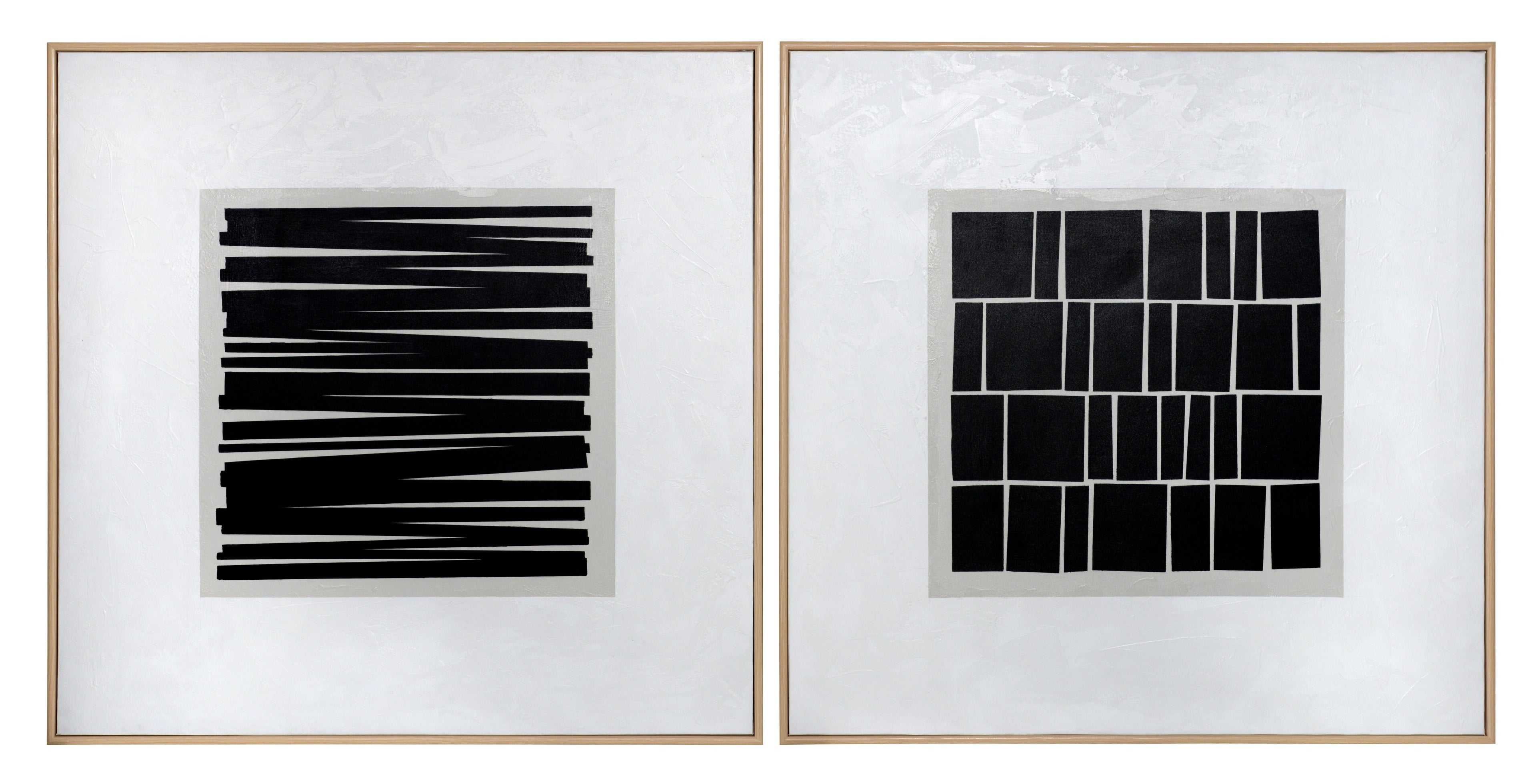 Split Personality (Set Of 2) - 48" X 48" - Wood Floater Frame
