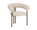 Oniva Dining Armchair - Antique Bronze - Noah Ecru