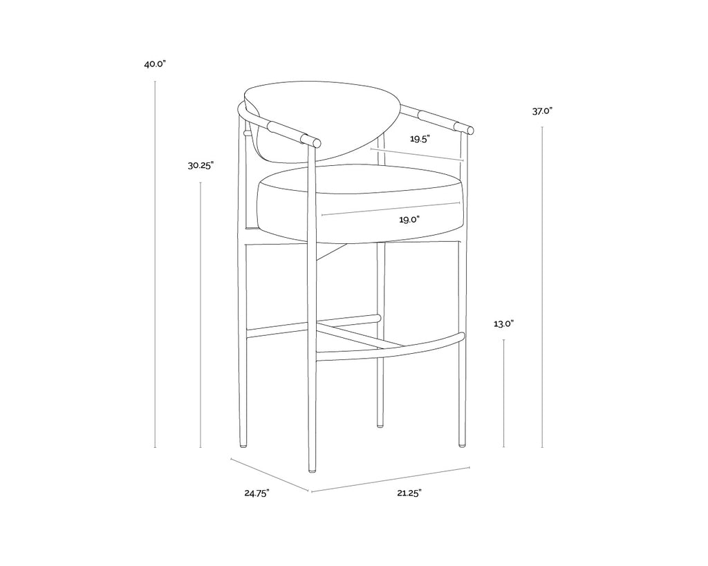 Heloise Barstool - Ivanhoe Pine