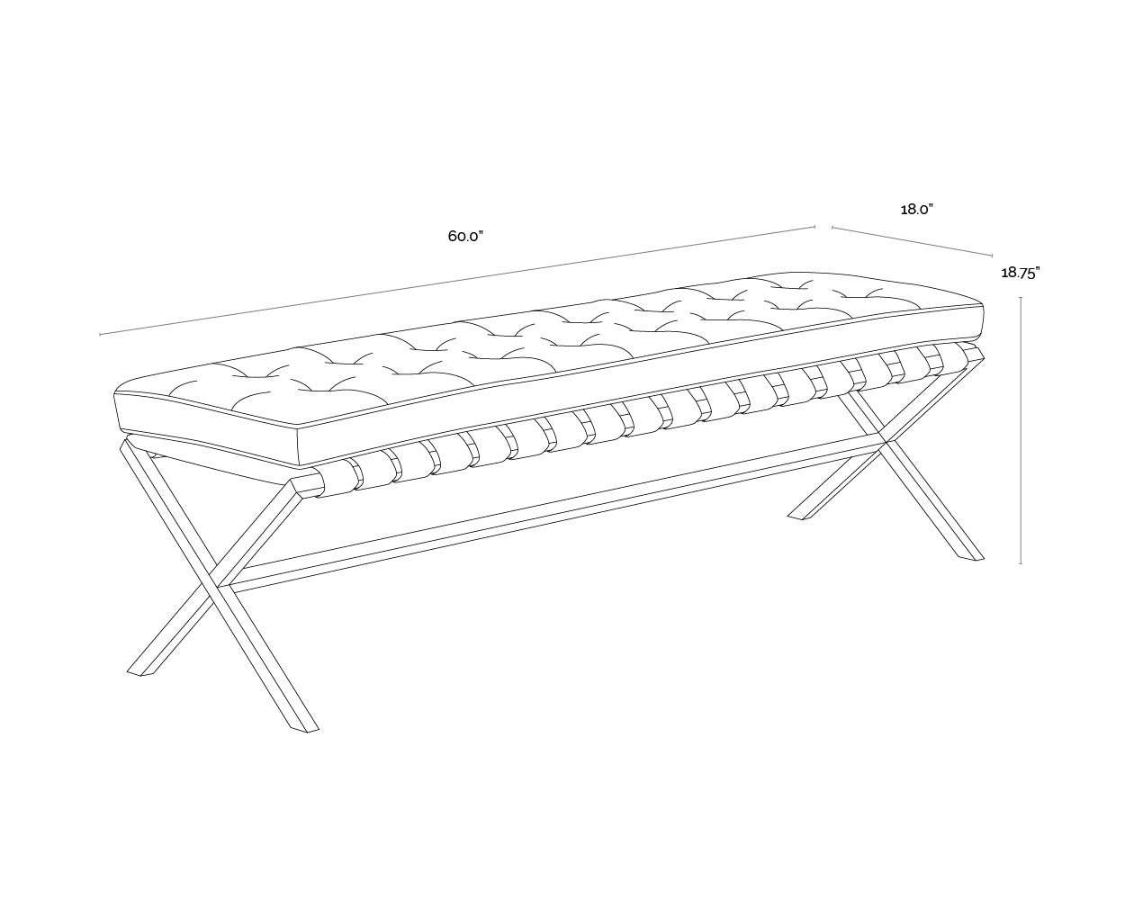 Kenji Bench - Gold - Bravo Black