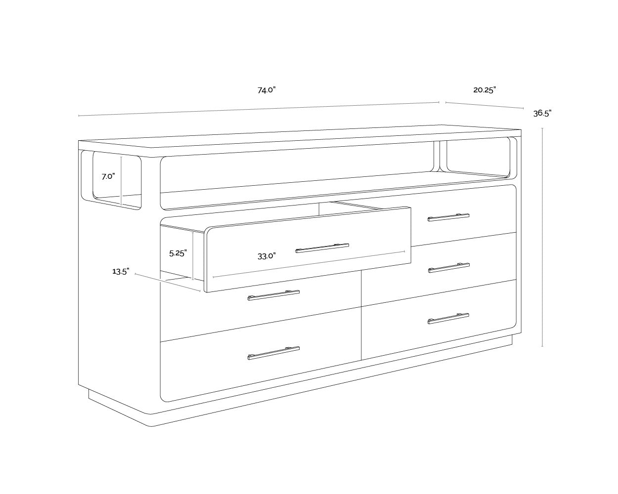 Danette Dresser - Black