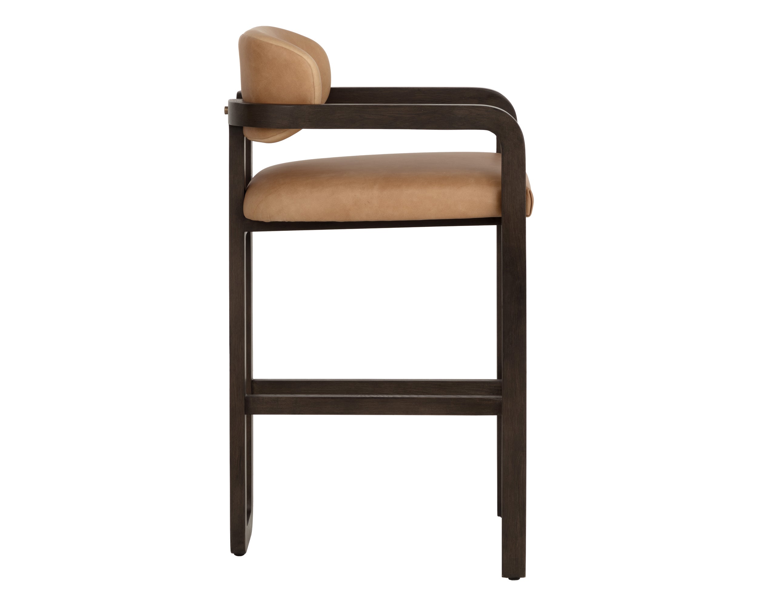 Madrone Barstool - Brown - Ludlow Sesame Leather