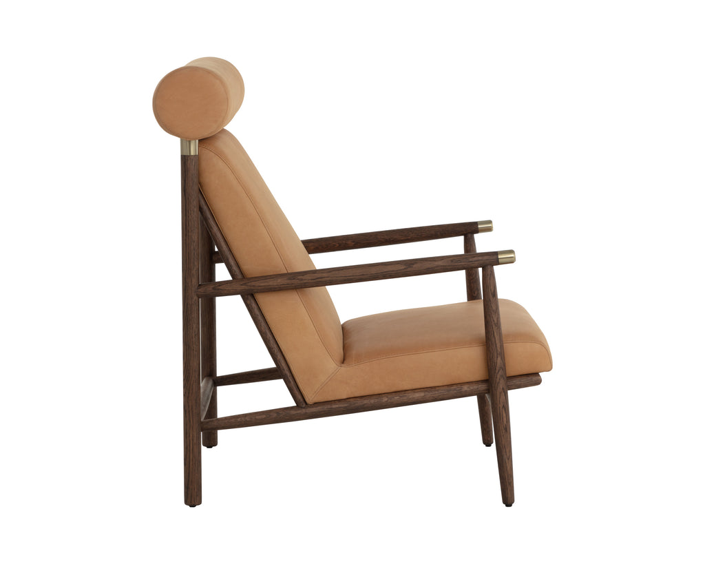 Biko Lounge Chair - Sahara Camel Leather