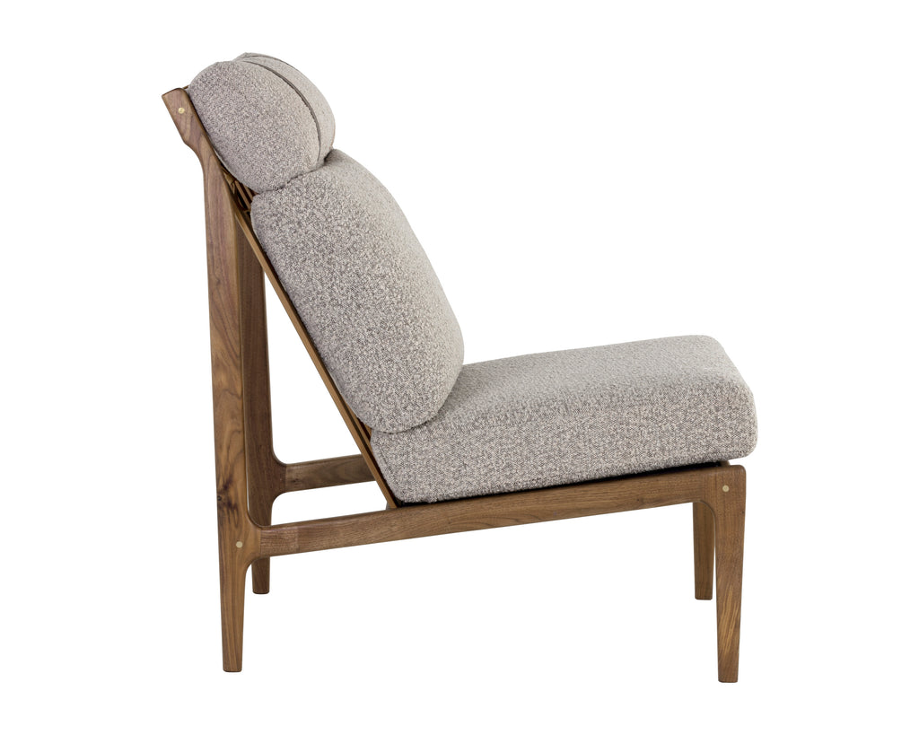 Elanor Lounge Chair - Walnut - Altro Cappuccino