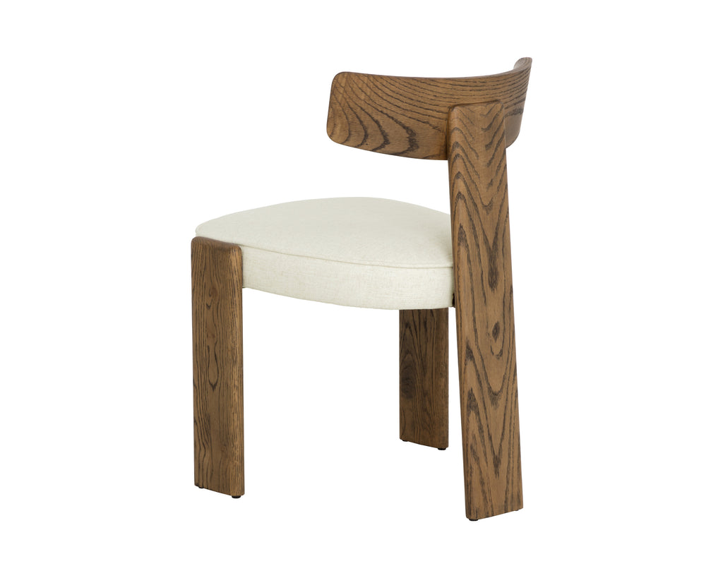 Horton Dining Chair - Warm Brown - Geralt Linen