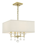 Paxton 16'' Aged Brass Chandelier