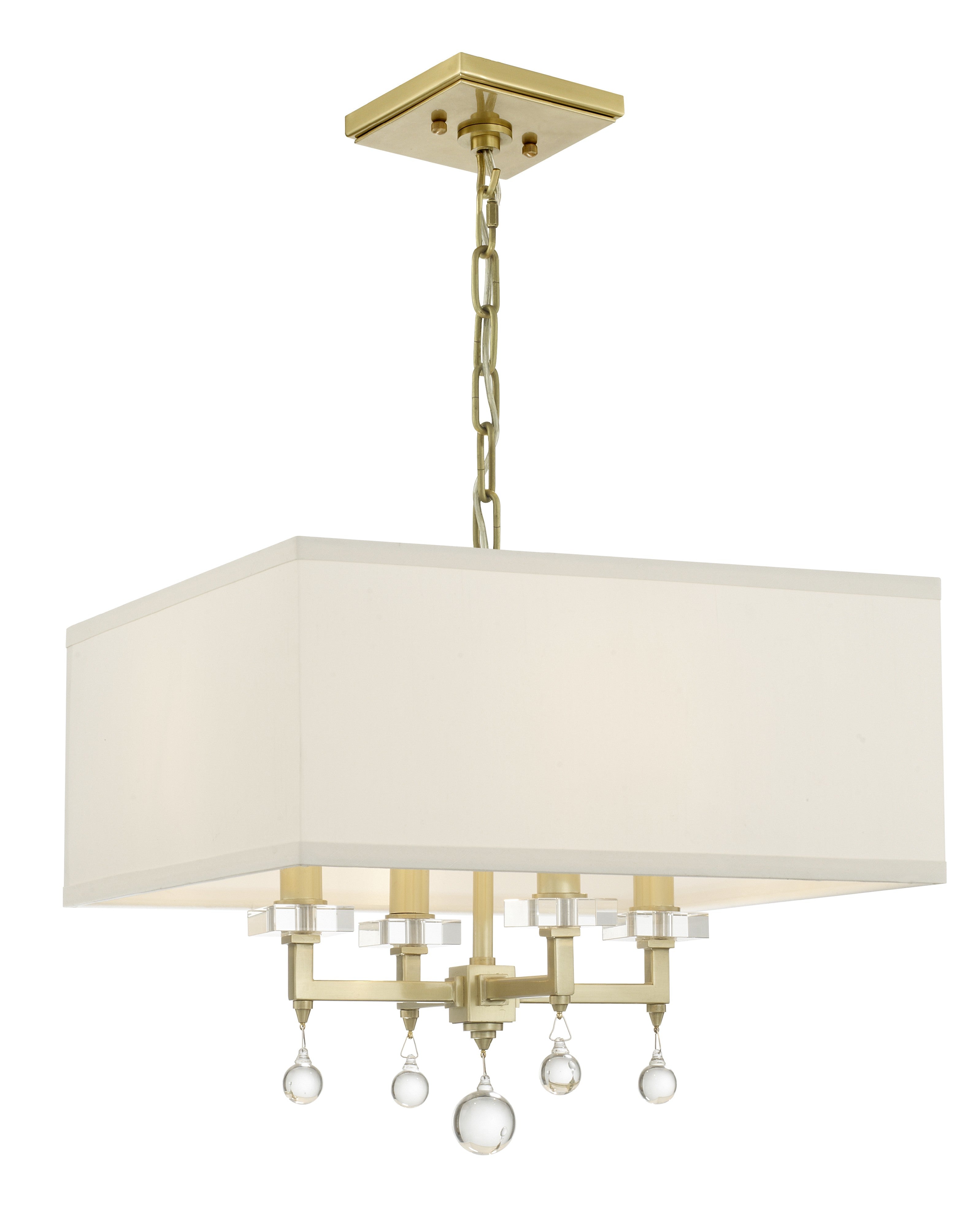 Paxton 16'' Aged Brass Chandelier