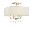 Paxton 16'' Aged Brass Semi Flush Mount