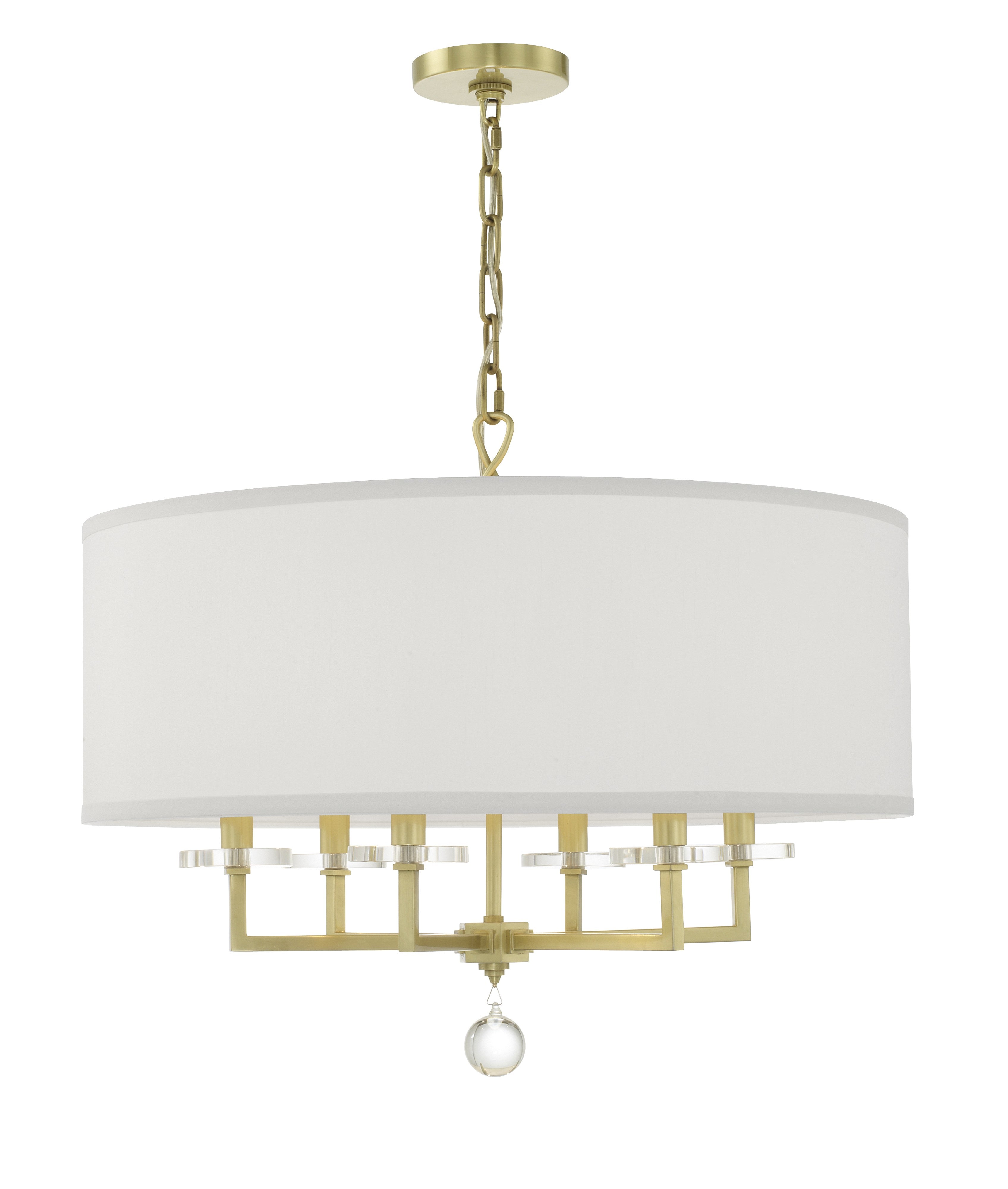 Paxton 25.5'' Aged Brass Chandelier