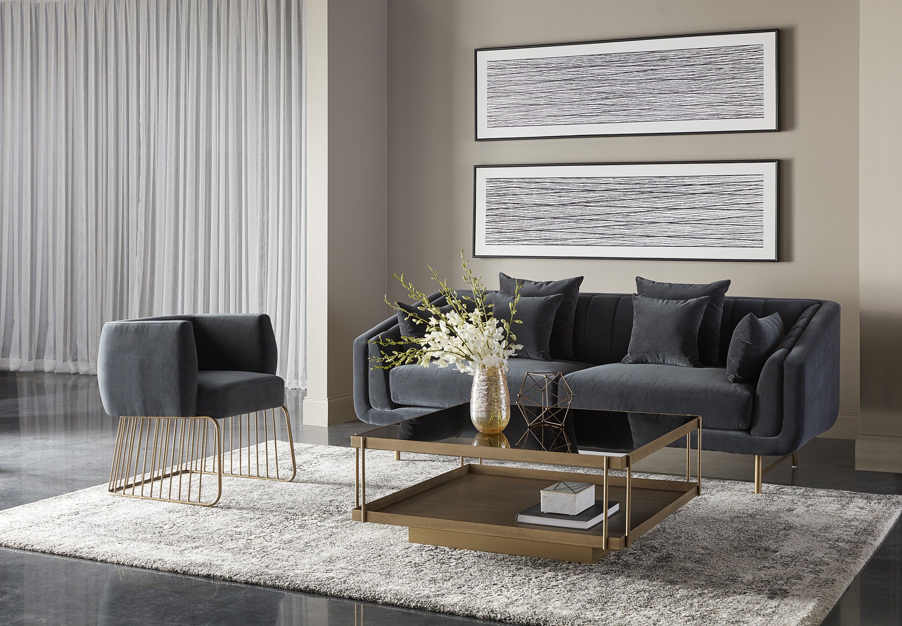Gala Dining Armchair - Shadow Grey