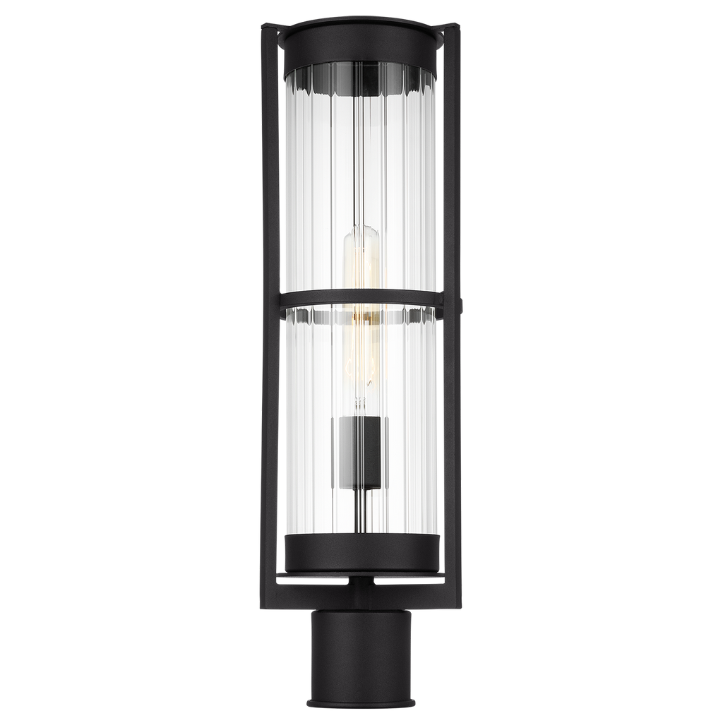 Alcona One Light Outdoor Post Lantern Black