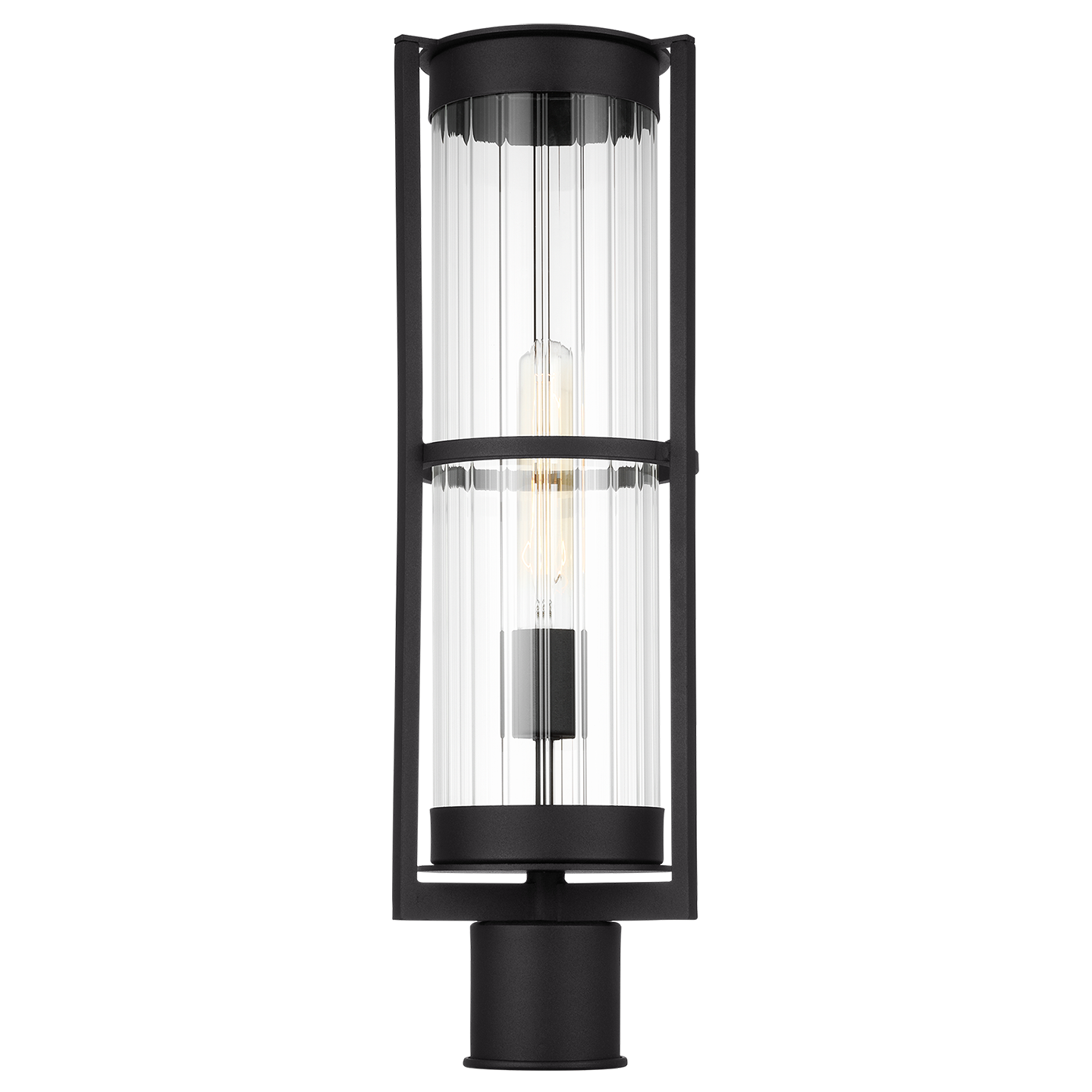 Alcona One Light Outdoor Post Lantern Black