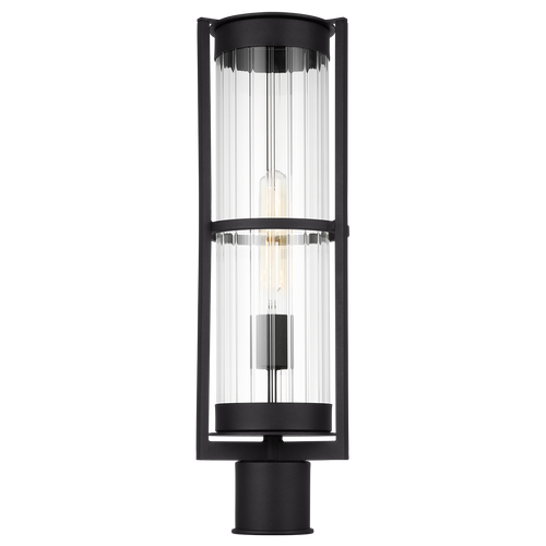 Alcona One Light Outdoor Post Lantern Black
