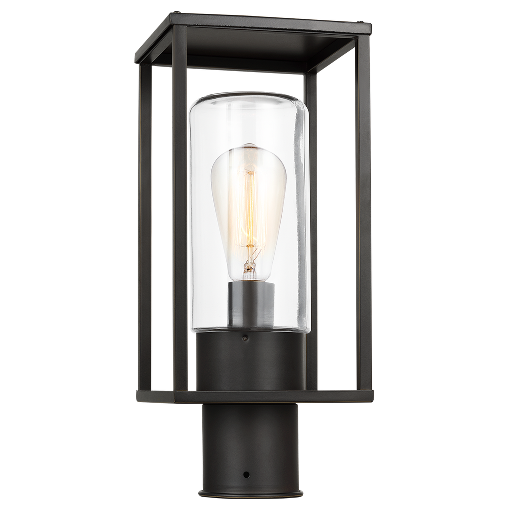 Vado One Light Outdoor Post Lantern Antique Bronze Bulbs Inc
