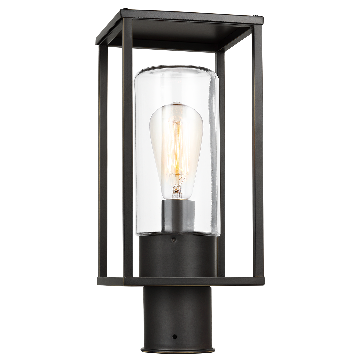 Vado One Light Outdoor Post Lantern Antique Bronze Bulbs Inc