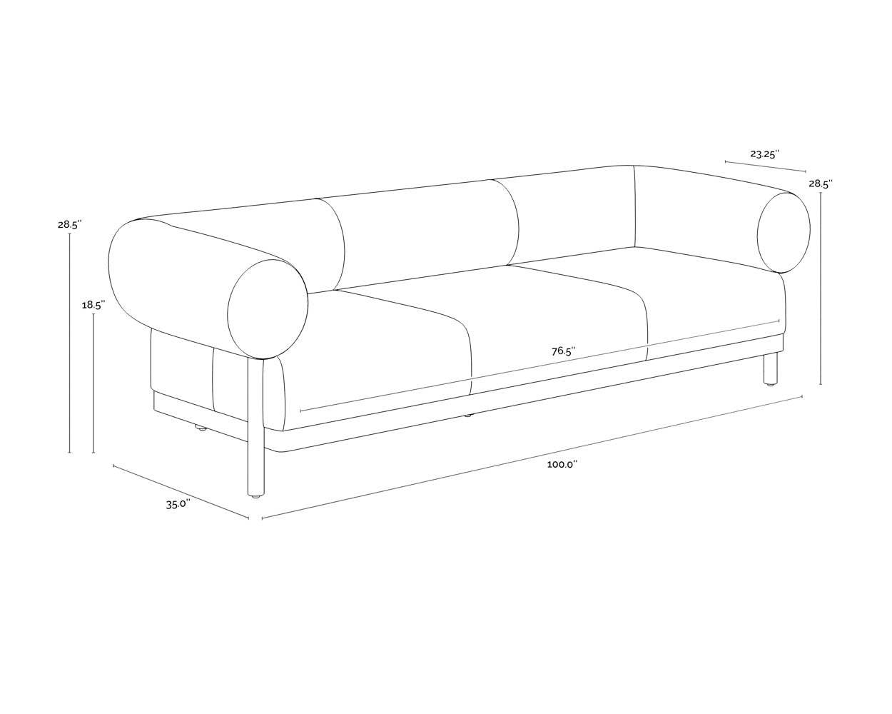 Bromley Sofa - Brown - Altro Cappuccino