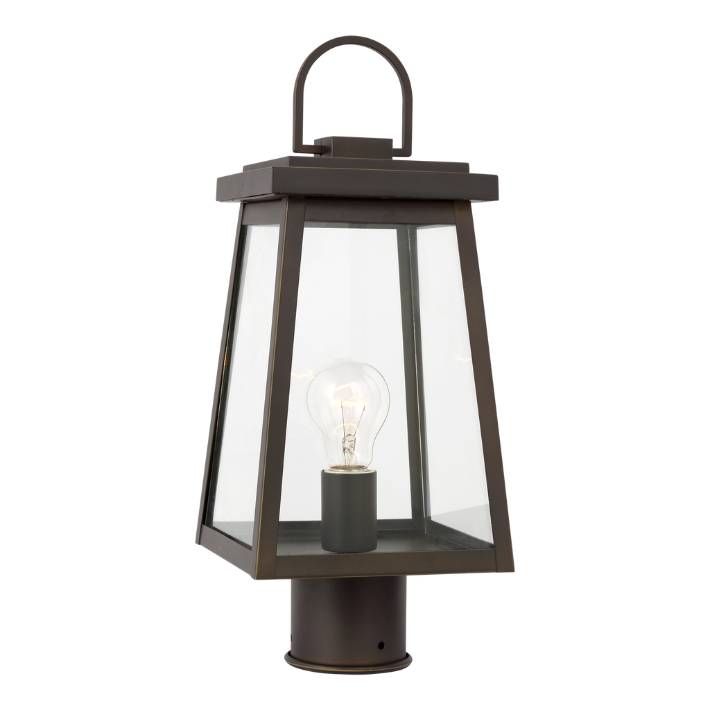 Founders Post Lantern | Antique Bronze Clear Bulb