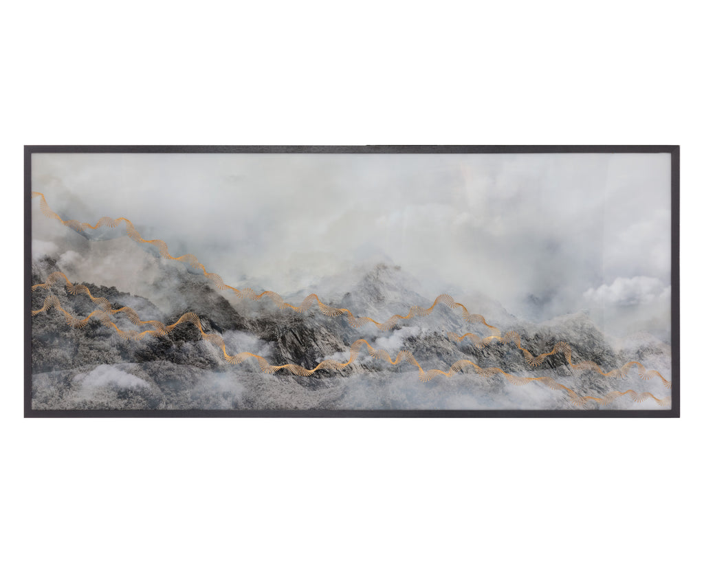 Mystic Mountain - 72" X 30" - Black Frame