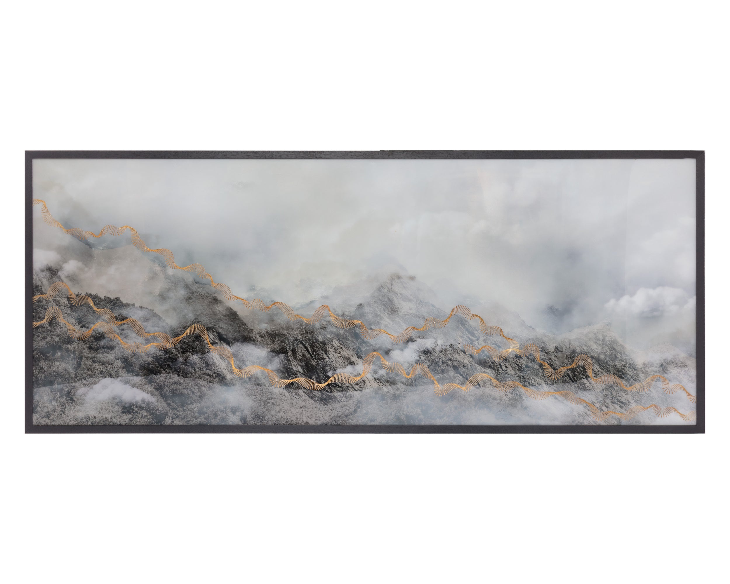 Mystic Mountain - 72" X 30" - Black Frame