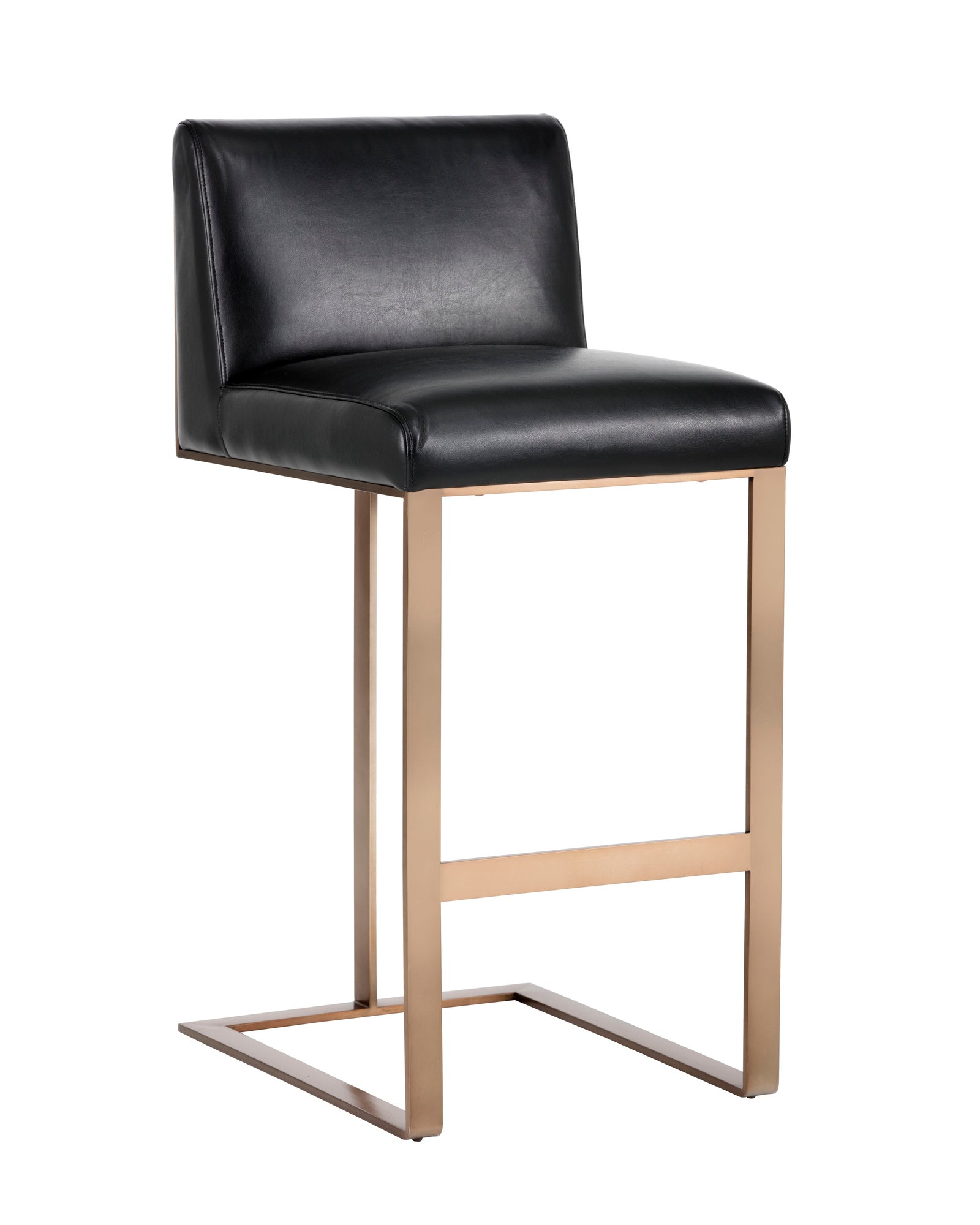 Dean Barstool - Antique Brass - Cantina Black