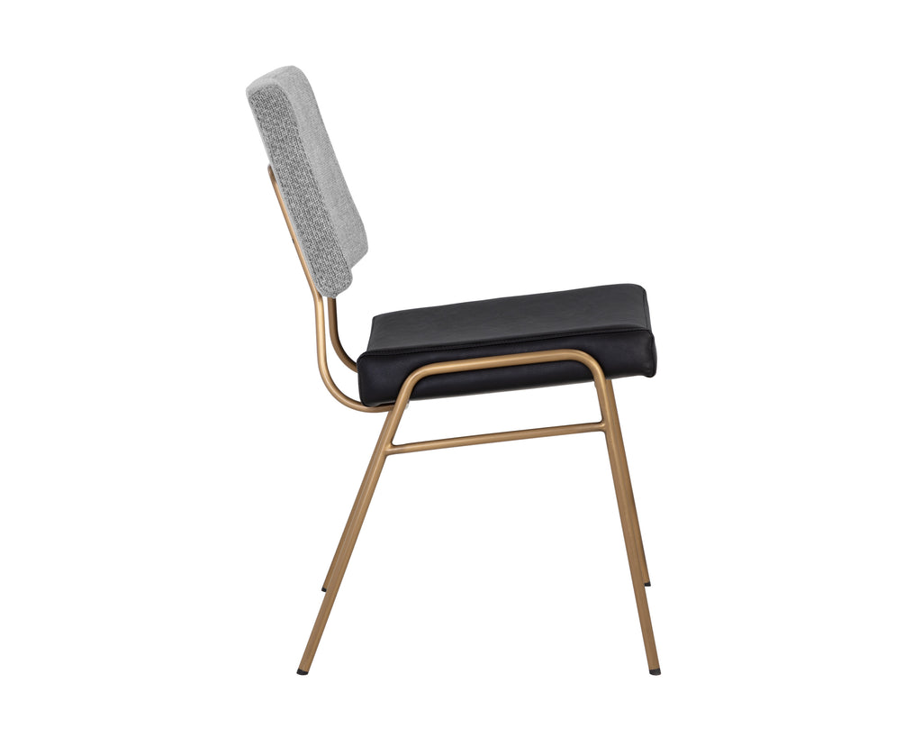 Brinley Dining Chair - Gold - Nightfall Black / Chacha Grey