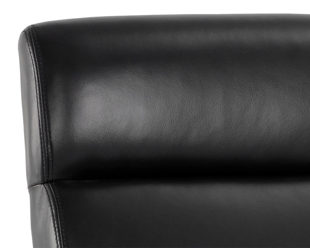 Collin Office Chair - Brown - Cortina Black Leather