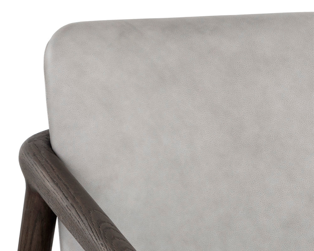 Cinelli Lounge Chair - Distressed Brown - Saloon Light Grey Leather