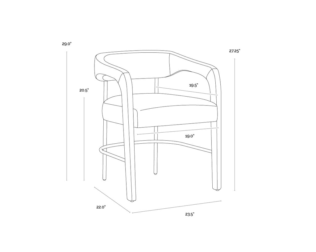 Mavia Dining Armchair - Ludlow Sesame Leather