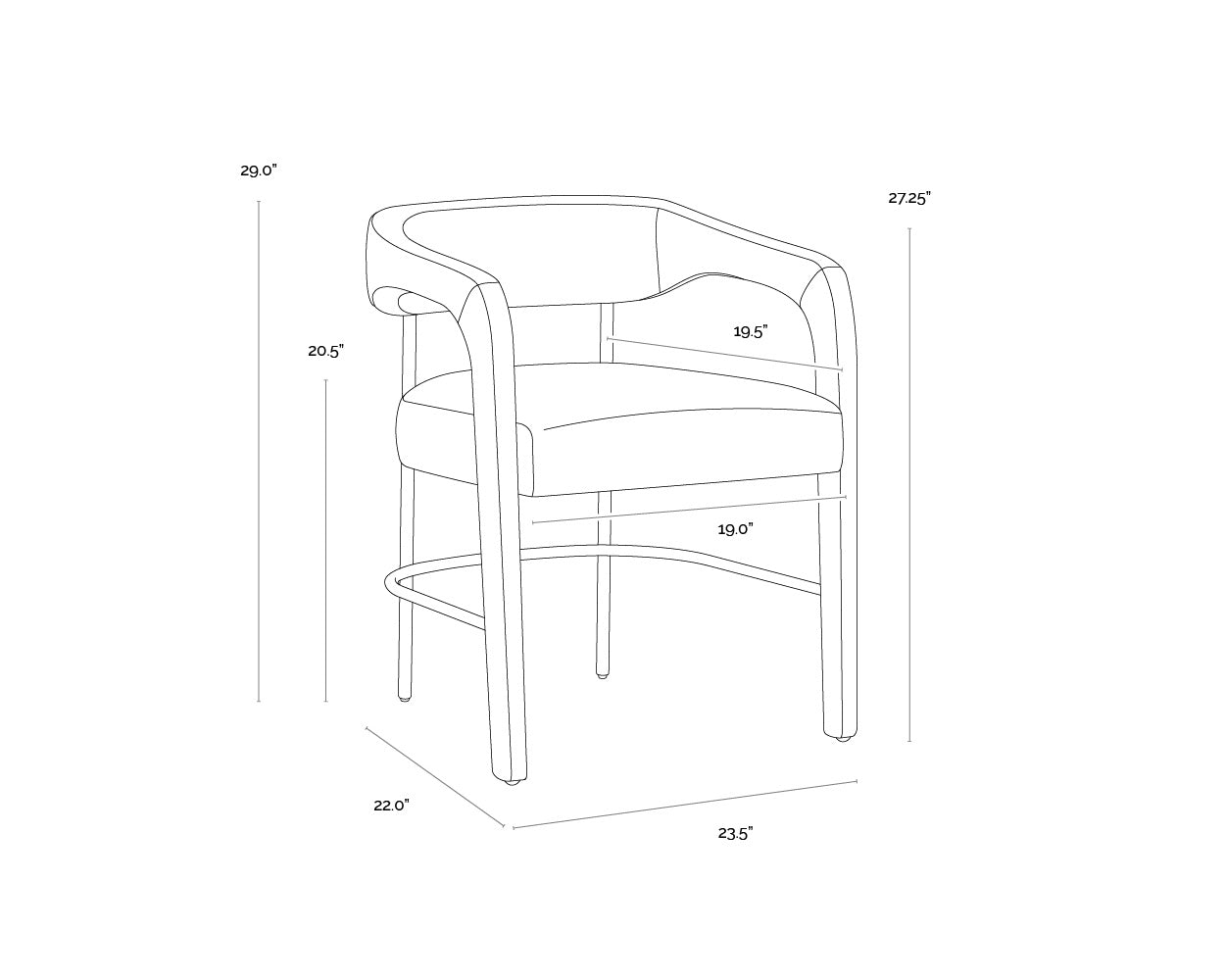 Mavia Dining Armchair - Ludlow Sesame Leather