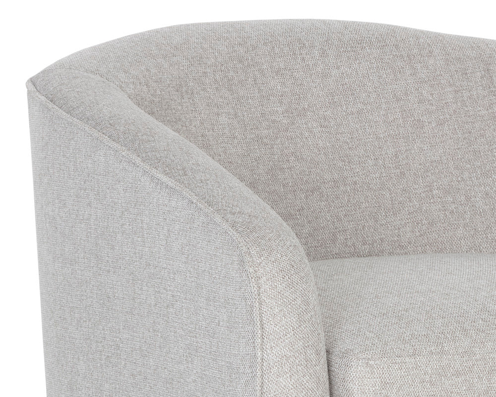 Hazel Swivel Lounge Chair - Gold - Belfast Heather Grey