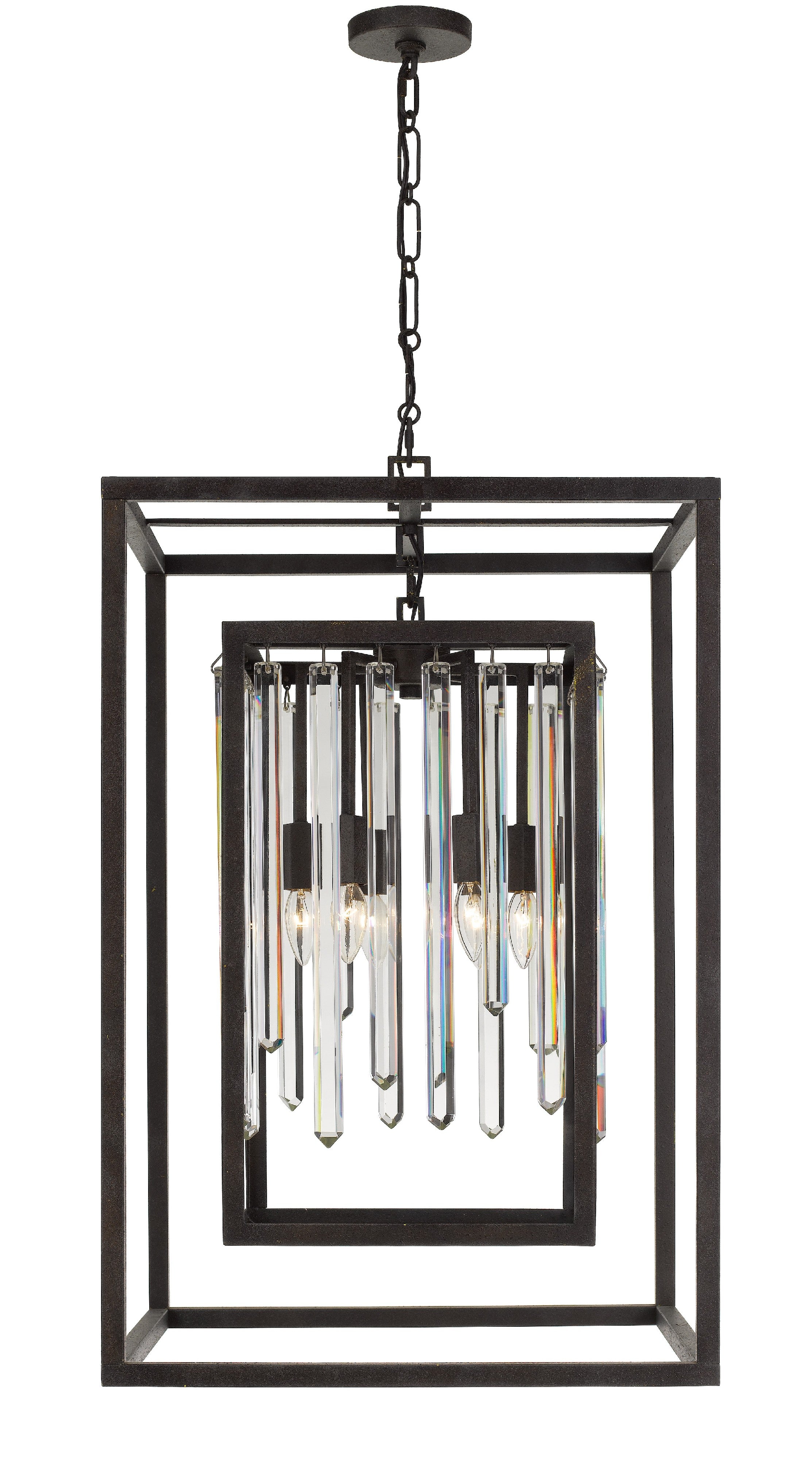 Hollis 21'' Forged Bronze Chandelier